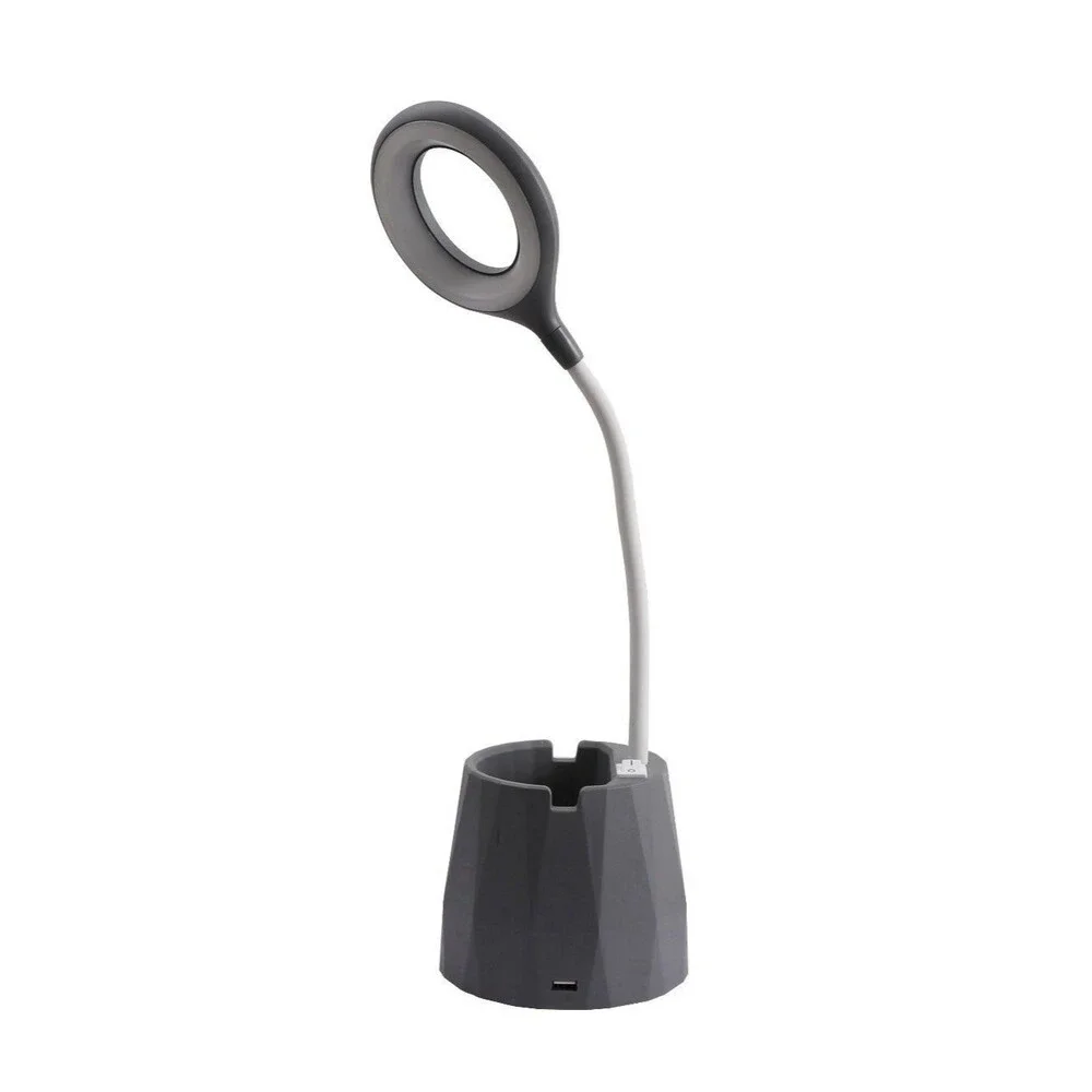 Mainstays LED Desk Lamp Organizer with USB Charging Port Yellow MTSL1038AJG   4W